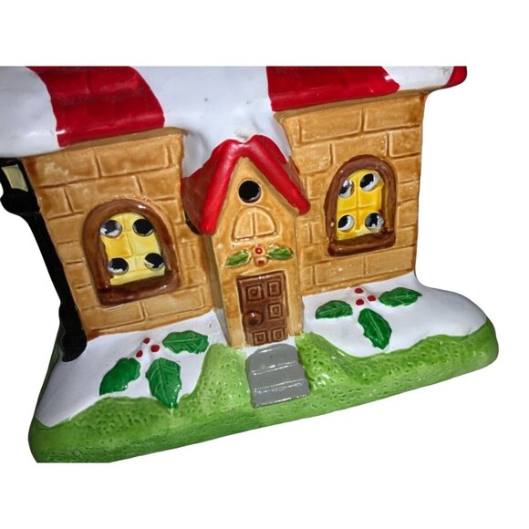 Christmas Village House With Santa Going Down The Chimney Porcelain House - Picture 3 of 7